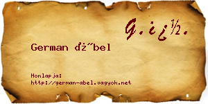 German Ábel névjegykártya