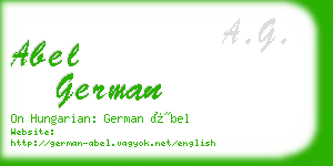 abel german business card